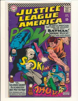 Justice League Of America 46 - 1st Sa Sandman & 3rd Sa Spectre Vg Cond.