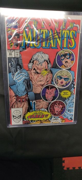 The Mutants 87 1st Appearance Of Cable Autographed By Rob Leifeld Near
