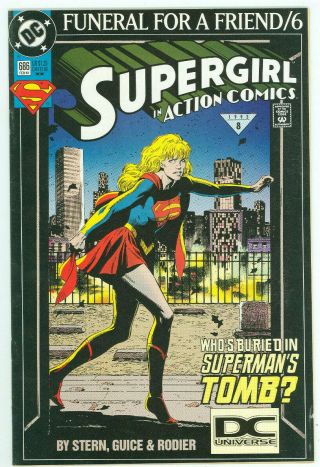Action Comics 686 Superman Supergirl Ultra Rare 2nd Print Dcu Logo 1993 Vf