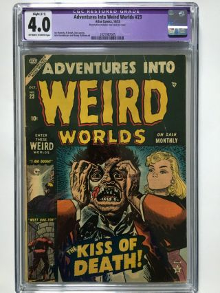 Adventures Into Weird Worlds 23 Cgc 4.  0 (vg) Atlas 1953