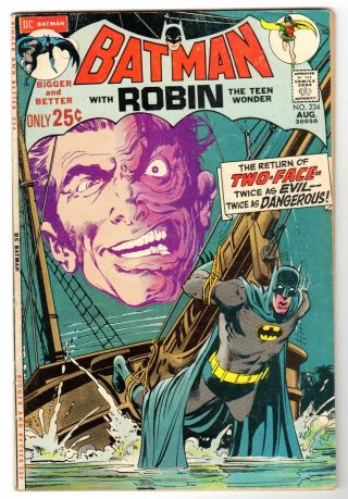 Batman 234 (1971 Dc) Vg Classic Neal Adams Two - Face Cover
