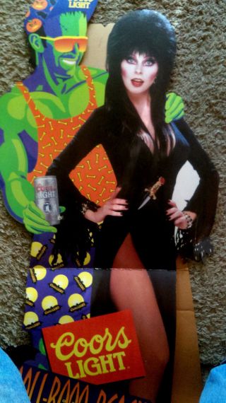 Elvira " Mistress Of The Dark " Stand Up Add.  Rare Item.  1993 6 Feet Tall.