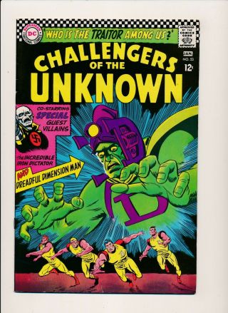 Dc Comics Challengers Of The Unknown 53 (1966) Fine (pf144)
