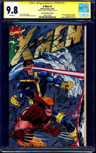 X - Men 1 Collectors Edition Cgc Ss 9.  8 Signed Chris Claremont Art By Jim Lee