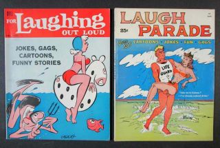 2 Vintage Girlie Cartoon Magazines: Estate Of Cartoonist Zeke Zekley