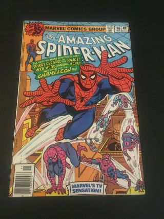 Spider - Man 186 (11/78 Marvel) Chameleo App Smythe Cameo Cool Cover Vf