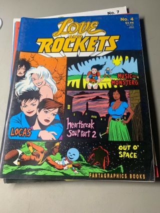 LOVE AND ROCKETS 1 - 9 /Fall 1982 / Hernandez Brothers - Fantagraphics RARE 1980s 6