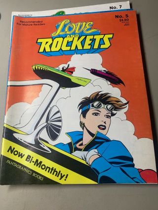 LOVE AND ROCKETS 1 - 9 /Fall 1982 / Hernandez Brothers - Fantagraphics RARE 1980s 7