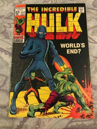 The Incredible Hulk 117 Silver Age Marvel Comics 1969 The Leader Stan Lee