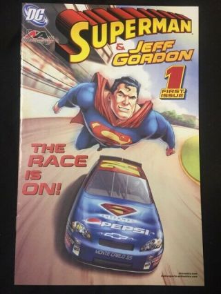 Superman & Jeff Gordon " The Race Is On " First Issue Dc Comic Book