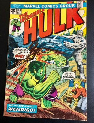 The Incredible Hulk 180 1974 1st Wolverine Cameo (no Mvs) Marvel Bronze Age