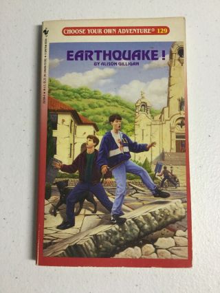 Earthquake 129 Alison Gilligan Choose Your Own Adventure Book Cyoa