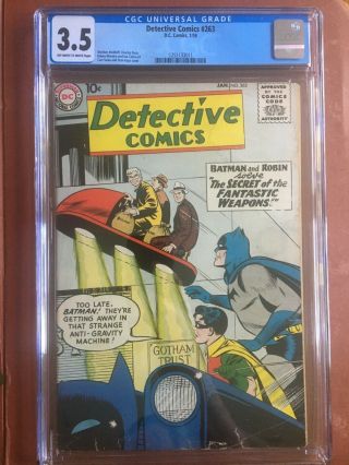 Detective Comics 263 Cgc 3.  5 Ow/w Batman Sweet Rare