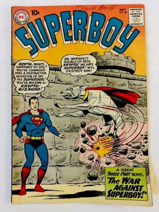 Superboy July 1960 82 1st Bizarro Krypto - Dog Dc Comic Book