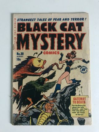 Black Cat Mystery Comics 30 (1951) Pre - Code Horror Golden Age Lee Elias Cover