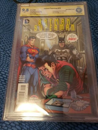 Batman Superman 29 Cbcs 9.  8 Signed By Neal Adams
