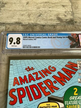 Spiderman 1 USPS Marvel Comics nn CGC 9.  8 Key Special CGC Label FF1 3