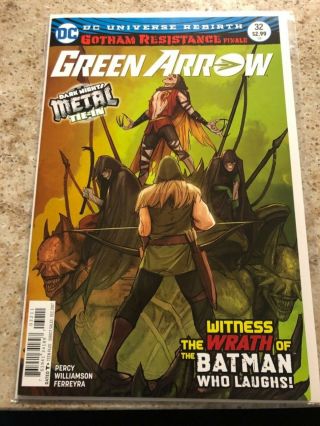 Dc Universe Rebirth Green Arrow 32 Dark Nights Metal Nm Gotham Resistance Finale