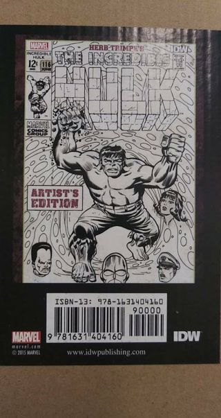 Idw/marvel Incredible Hulk Herb Trimpe 