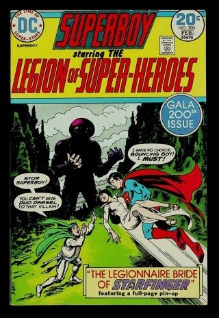 Superboy 200 Vf,  Cockrum,  Cardy,  Superman,  Starfinger,  Legion Of - Heroes