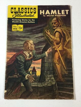 Hamlet William Shakespeare No.  99 Classics Illustrated Vintage Comic Book