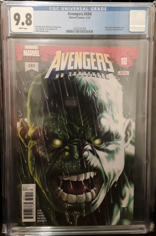 Avengers 684 Cgc 9.  8,  1st Full Immortal Hulk Appearance,  Nm/mt,  Marvel Key