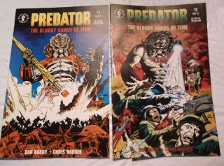 Predator The Bloody Sands Of Time 1 And 2 Complete Set Dark Horse 1992 Vf/nm