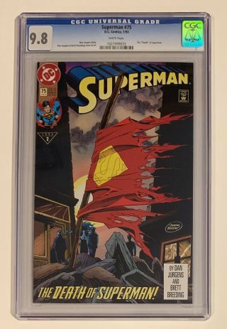 Superman 75 (1993) • Cgc 9.  8 • 1st Print • Death Of Superman - Doomsday