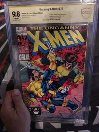 Uncanny X - Men 277 (6/91) Cbcs 9.  8 Wp Upper Deck Insert Jim Lee Cover