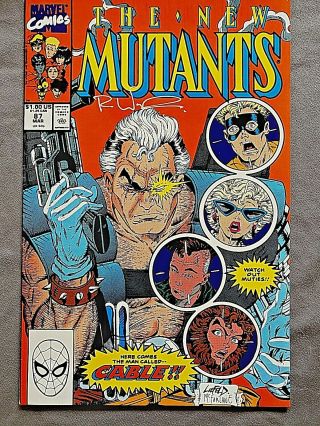 Mutants 87 1st Appearance Cable And Signed By Rob Liefeld