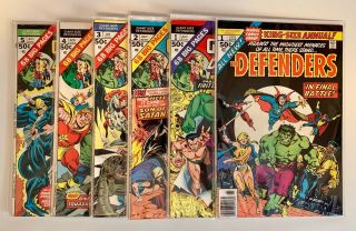 Giant Size Defenders 1 - 5 King Size Annual 1 Marvel Comic 1974 Fn/vf Bronze