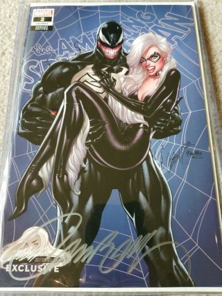 Spider - Man 2 Signed Campbell With Variant Black Cat Venom Cover