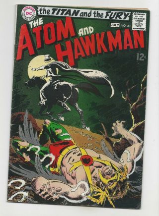 Vintage Dc Comic Book Silver Age 1969 The Atom And Hawkman 43 Titan & The Fury