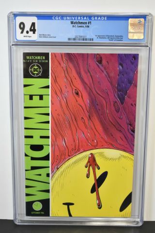 Watchmen 1 (1986) Cgc Graded 9.  4 Alan Moore Story 1st Appearance Watchmen