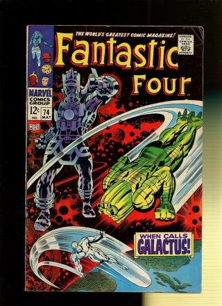 Fantastic Four 74 Vg 3.  5 1 Book When Calls Galactus By Stan Lee & Jack Kirby