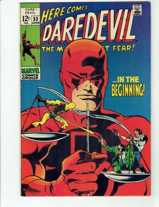 Daredevil 53 (june 1969) Origin Retold - Comic.  No Reserve/