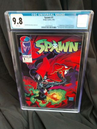 Cgc 9.  8 Spawn 1 (1992) - 1st Appearance Spawn - Todd Mcfarlane - White Pages