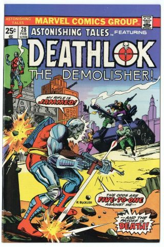 Astonishing Tales 28 Nm 9.  4 White Pages Deathlok Marvel 1975