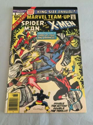 Marvel Comics King - Size Annual Marvel Team - Up 1 1976 Spider - Man X - Men Fn,