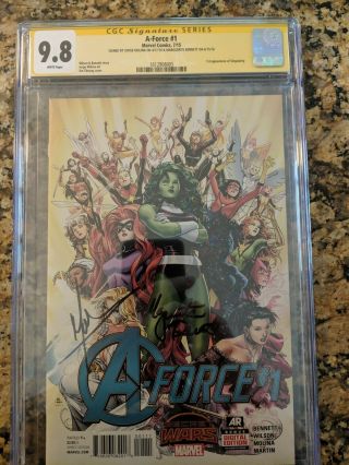 A Force 1 Jim Cheung Cover Cgc 9.  8signature Series Molina And Bennett