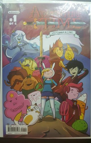 (set) Kaboom Adventure Time With Fionna & Cake Whole Series.  6 Comics