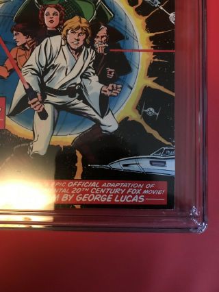 STAR WARS 1 Comic Book 1977 - First Print WHITE PAGES CGC 8.  5 Just Received 5
