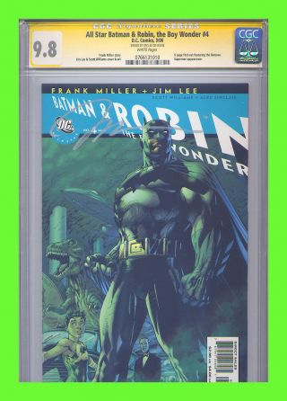 All Star Batman & Robin 4 Cgc 9.  8 Ss Jim Lee Frank Miller