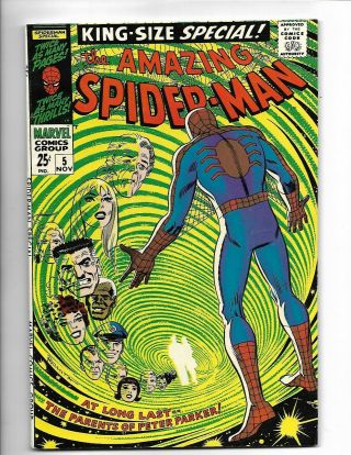 Comics Silver Age,  Spider - Man,  Spider - Man King Size Special 5,  9.  4,  Nm