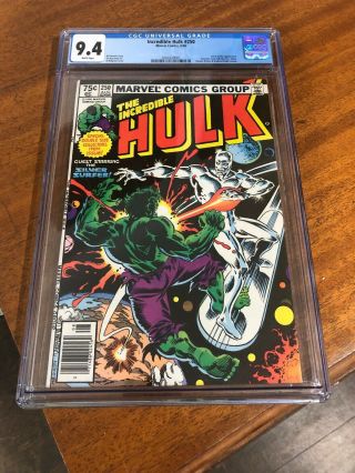 Incredible Hulk 250 Cgc 9.  4 Nm Silver Surfer Appearance 1980 Ff Cameo