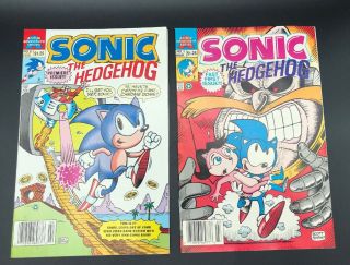 Sonic The Hedgehog 1993 Series Comic Book 0 Premier Issue And 1 Rare Htf