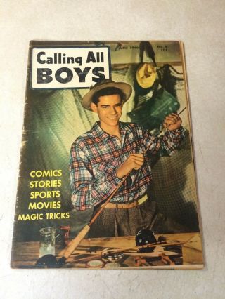 Calling All Boys 5 Comics Sports Movies Magic,  Mighty Miler,  1946