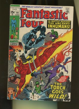 Fantastic Four 99 Gd 2.  0 1 Book Marvel Comics Yeti 1st Appearance 1970
