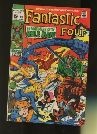 Fantastic Four 89 Vg 3.  5 1 Book Marvel Comics Vol.  1 1st Slave - Master 1969