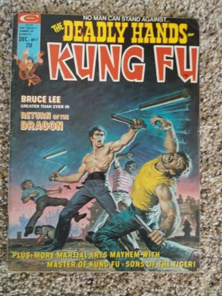 The Deadly Hands Of Kung Fu 7 Dec. ,  1974 Marvel Comics : Bruce Lee Cover Vg/fn